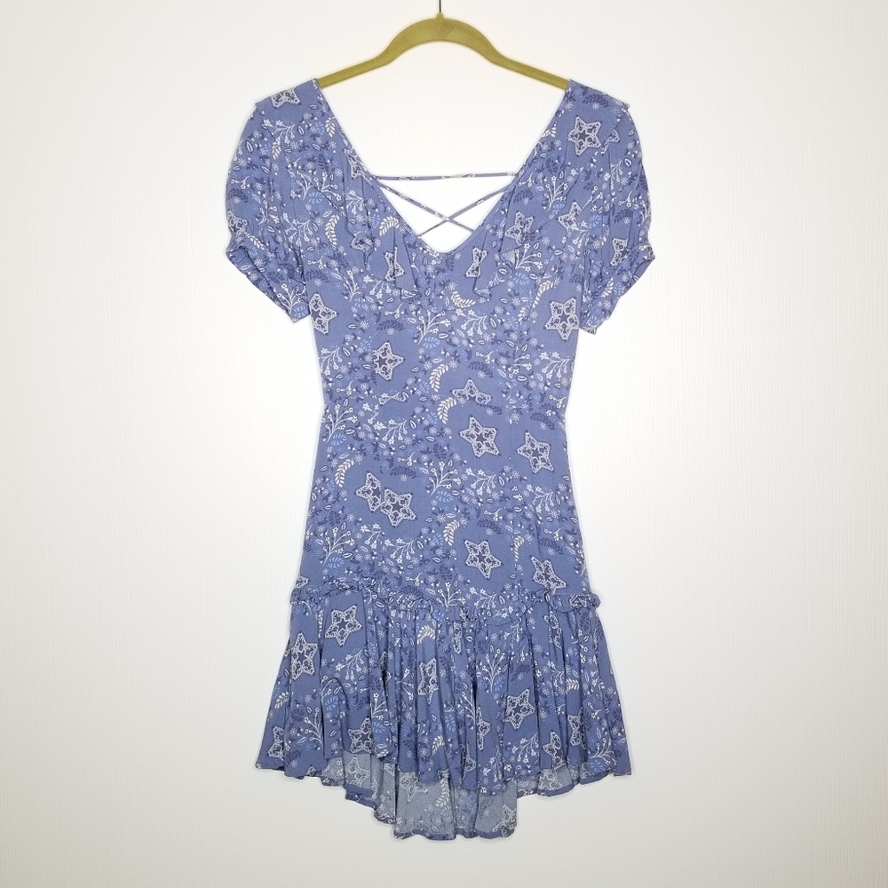 Spell & the Gypsy Collective Celestial Mini Dress XS Blue